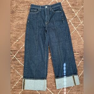 Banana Republic High Rise Dark Blue Wide-Leg Jeans 26P